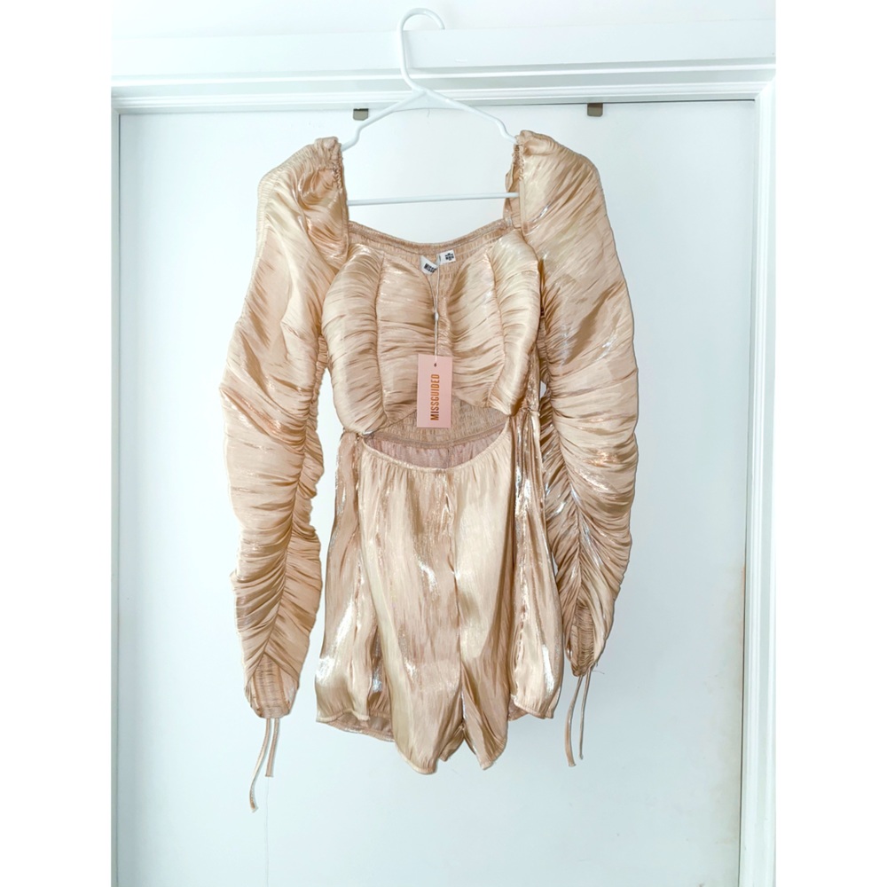 Gold Long Sleeve Romper